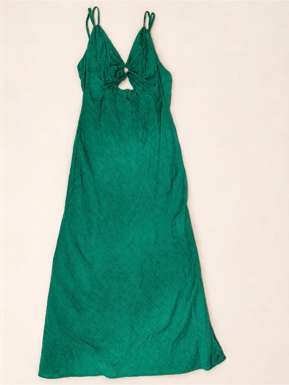 FRNCH Emerald Green Midi Slip Dress